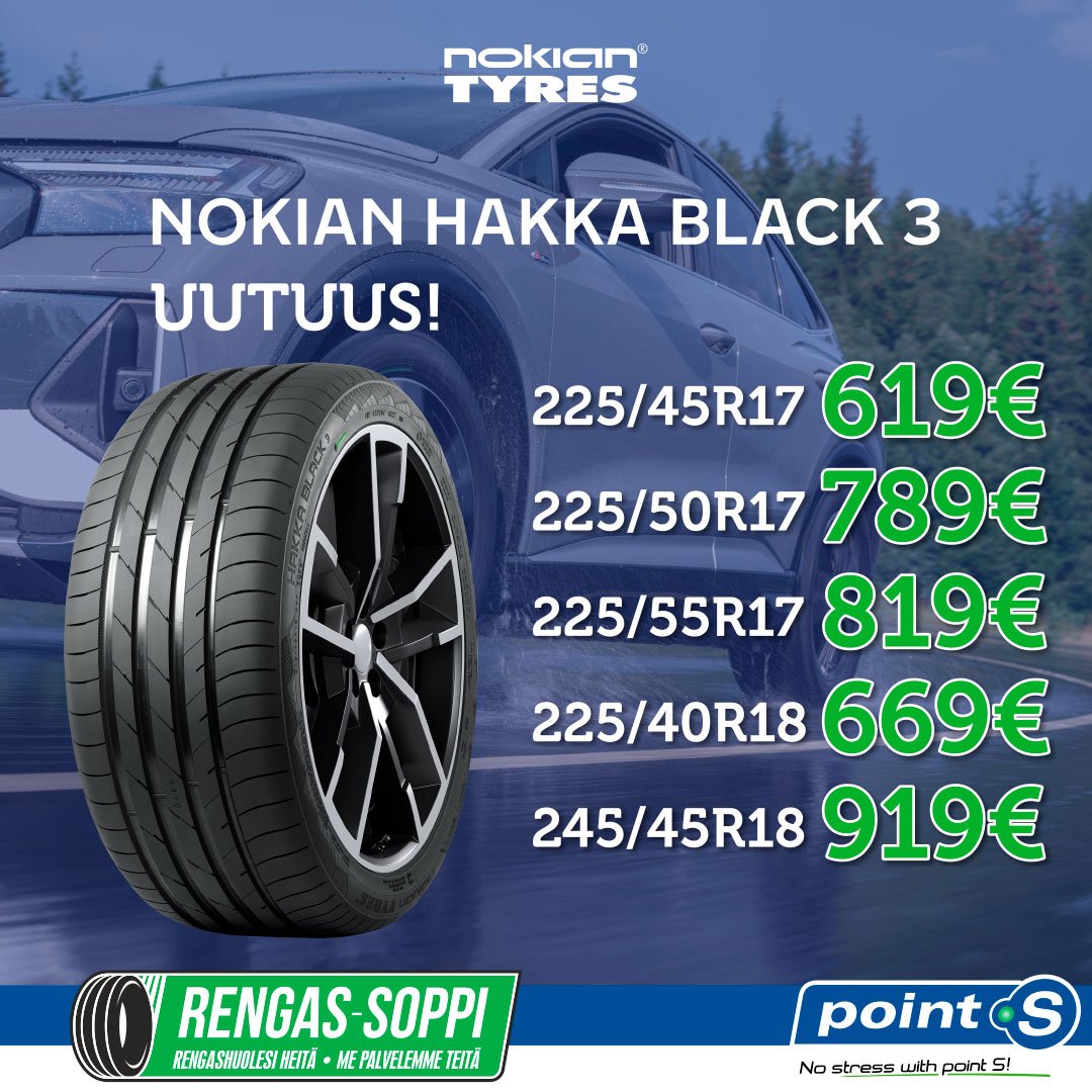 NOKIAN TYRES HAKKA BLACK 3 | UUTUUS! NOKIAN TYRES HAKKA BLACK 3 | UUTUUS!