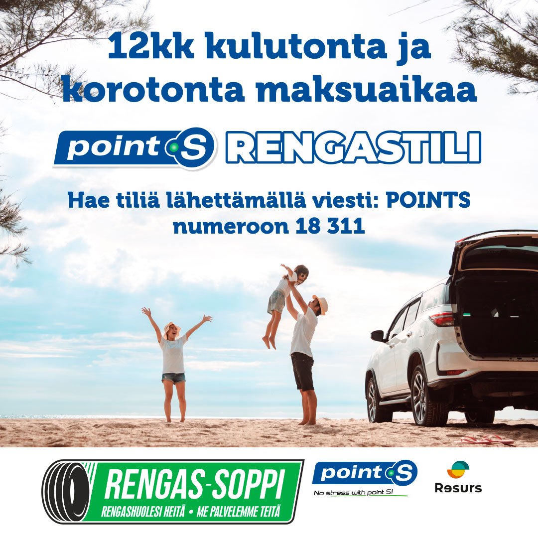 RENGASTILI | 12kk kulutonta ja korotonta maksuaikaa | POINT •S TILI